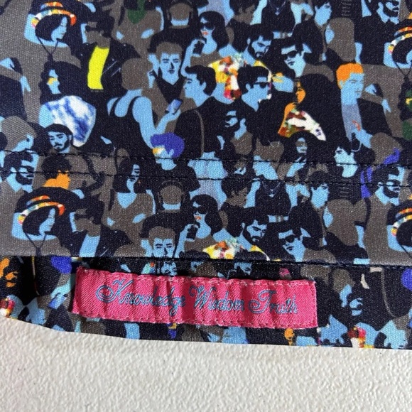 Robert Graham Polo Shirt Mens Large Amaro Short Sleeve Blue Floral / Paisley S - Picture 5 of 10